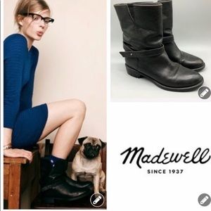 Madewell “the biker” leather motorcycle boots